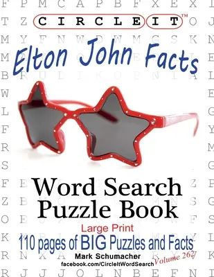 Krąg, fakty o Eltonie Johnie, wyszukiwanie słów, książka z łamigłówkami - Circle It, Elton John Facts, Word Search, Puzzle Book