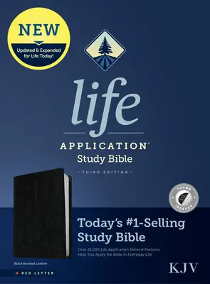 KJV Life Application Study Bible, wydanie trzecie (czerwona litera, skóra klejona, czarna, z indeksem) - KJV Life Application Study Bible, Third Edition (Red Letter, Bonded Leather, Black, Indexed)