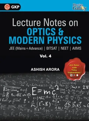 Notatki z wykładów z optyki i fizyki współczesnej - Physics Galaxy (JEE Mains & Advance, BITSAT, NEET, AIIMS) - Vol. IV - Lecture Notes on Optics & Modern Physics- Physics Galaxy (JEE Mains & Advance, BITSAT, NEET, AIIMS) - Vol. IV