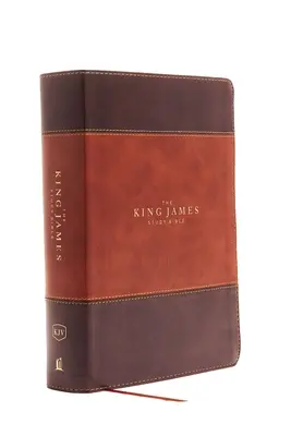 Biblia Króla Jakuba, imitacja skóry, brązowa, z indeksem, wydanie w pełnym kolorze - The King James Study Bible, Imitation Leather, Brown, Indexed, Full-Color Edition