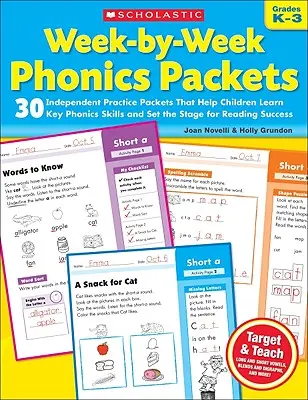 Tygodniowe pakiety foniczne: Klasy K-3 - Week-By-Week Phonics Packets: Grades K-3