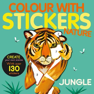 Koloruj z naklejkami: Dżungla: Stwórz 10 obrazków z naklejkami! - Color with Stickers: Jungle: Create 10 Pictures with Stickers!