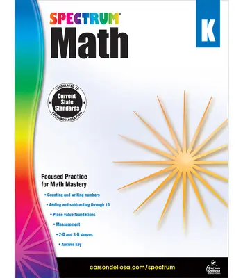 Spectrum Math Workbook, klasa K - Spectrum Math Workbook, Grade K