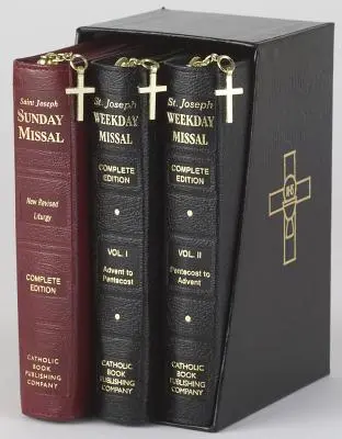 Mszały codzienne i niedzielne św: Kompletny 3-tomowy zestaw upominkowy - St. Joseph Daily and Sunday Missals: Complete Gift Box 3-Volume Set