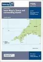 Laminowana mapa Imray Y50 - Laminowana mapa Y50 Saint Mary's, Tresco i okoliczne wyspy (mały format) - Imray Chart Y50 Laminated - Laminated Y50 Saint Mary's, Tresco and Surrounding Islands (Small Format)