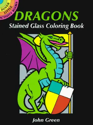 Kolorowanka z witrażem Smoki - Dragons Stained Glass Coloring Book