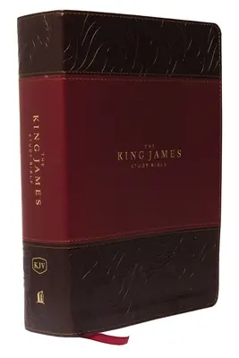 Biblia Króla Jakuba, imitacja skóry, bordowa, wydanie w pełnym kolorze - The King James Study Bible, Imitation Leather, Burgundy, Full-Color Edition