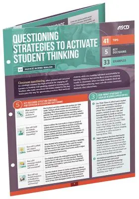 Strategie zadawania pytań aktywujące myślenie uczniów: Skrócony przewodnik - Questioning Strategies to Activate Student Thinking: Quick Reference Guide