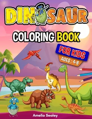 Kolorowanka z dinozaurami dla dzieci: Kolorowanka Dino, zabawna kolorowanka dla dzieci dla chłopców i dziewcząt dla relaksu i odstresowania - Dinosaur Coloring Book for Kids: Dino Coloring Book, Fun Children's Coloring Book for Boys and Girls for Relaxation and Stress Relief