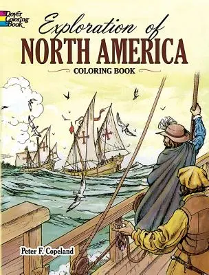 Kolorowanka eksploracja Ameryki Północnej - Exploration of North America Coloring Book