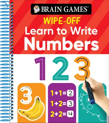 Brain Games Wipe-Off Naucz się pisać: Liczby (dla dzieci w wieku od 3 do 6 lat) - Brain Games Wipe-Off Learn to Write: Numbers (Kids Ages 3 to 6)