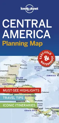 Mapa planowania Ameryki Środkowej Lonely Planet 1 - Lonely Planet Central America Planning Map 1