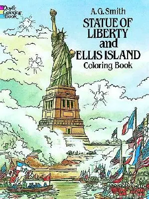 Kolorowanka Statua Wolności i wyspa Ellis - Statue of Liberty and Ellis Island Coloring Book