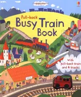 Książeczka z pociągiem do ciągnięcia - Pull-back Busy Train Book