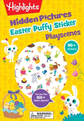 Wielkanocne ukryte obrazki Puffy Sticker Playscenes - Easter Hidden Pictures Puffy Sticker Playscenes