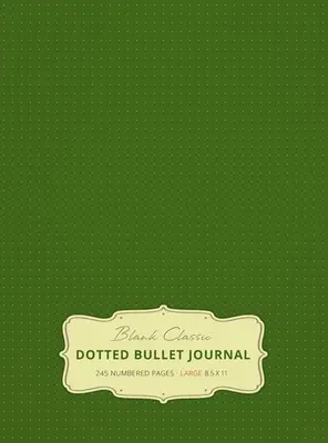 Duży Bullet Journal 8,5 x 11 w kropki (Moss Green #14) w twardej oprawie - 245 ponumerowanych stron - Large 8.5 x 11 Dotted Bullet Journal (Moss Green #14) Hardcover - 245 Numbered Pages