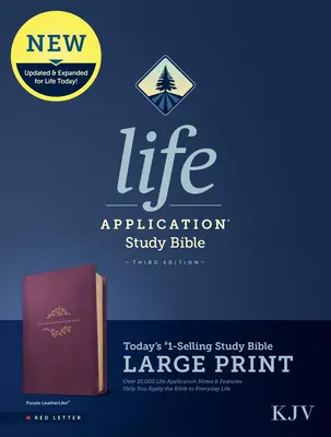 KJV Life Application Study Bible, wydanie trzecie, duży druk (czerwona litera, skóropodobna, fioletowa) - KJV Life Application Study Bible, Third Edition, Large Print (Red Letter, Leatherlike, Purple)