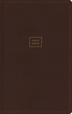 Reina Valera 1960 Santa Biblia Ultrafina Letra Grande, Leathersoft, Caf, Interior a DOS Colores