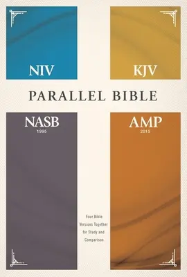 Niv, Kjv, Nasb, Amplified, Biblia równoległa, twarda oprawa: Cztery wersje Biblii razem do studiowania i porównywania - Niv, Kjv, Nasb, Amplified, Parallel Bible, Hardcover: Four Bible Versions Together for Study and Comparison