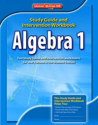 Podręcznik do nauki algebry 1 i zeszyt ćwiczeń interwencyjnych - Algebra 1 Study Guide and Intervention Workbook