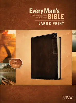 Biblia każdego mężczyzny Niv, duży druk, Deluxe Explorer Edition (skórzana, rdzawobrązowa) - Every Man's Bible Niv, Large Print, Deluxe Explorer Edition (Leatherlike, Rustic Brown)