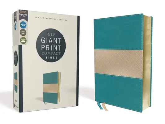 Niv, Giant Print Compact Bible, Leathersoft, Teal, Red Letter Edition, wygodny druk - Niv, Giant Print Compact Bible, Leathersoft, Teal, Red Letter Edition, Comfort Print