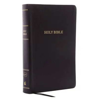 KJV, Biblia źródłowa, Personal Size Giant Print, skóra klejona, czarna, z indeksem, Red Letter Edition - KJV, Reference Bible, Personal Size Giant Print, Bonded Leather, Black, Indexed, Red Letter Edition