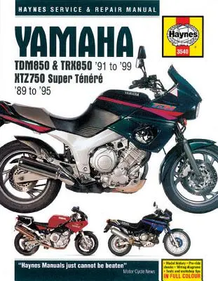 Yamaha Tdm850 & Trx850 '91 do '99 i Xtz750 Super Tenere '89 do '95 - Yamaha Tdm850 & Trx850 '91 to '99 and Xtz750 Super Tenere '89 to '95