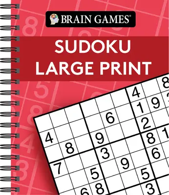 Gry Mózgowe - Sudoku Duży Druk (Czerwony) - Brain Games - Sudoku Large Print (Red)