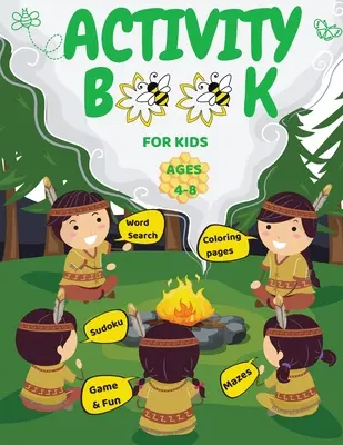 Książka aktywności dla dzieci w wieku 4-8 lat: Zabawne kolorowanki, labirynty, sudoku, wyszukiwanie słów - Activity Book For Kids Ages 4-8: Fun Coloring Pages, Mazes, Sudoku, Word search