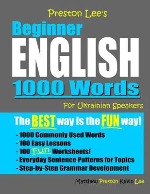 Preston Lee Angielski dla początkujących 1000 słów dla osób mówiących po ukraińsku - Preston Lee's Beginner English 1000 Words For Ukrainian Speakers