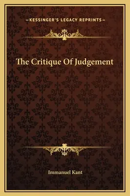 Krytyka osądu - The Critique Of Judgement