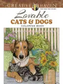 Kolorowanka z kotami i psami od Creative Haven - Creative Haven Lovable Cats and Dogs Coloring Book