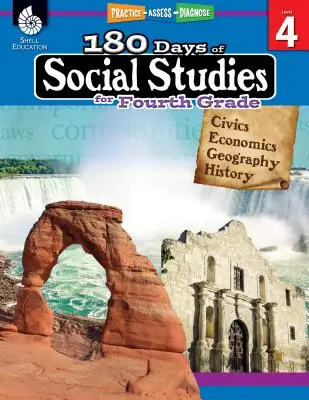 180 dni nauki o społeczeństwie dla czwartej klasy: Ćwicz, oceniaj, diagnozuj - 180 Days of Social Studies for Fourth Grade: Practice, Assess, Diagnose