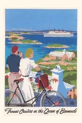 Plakat podróżniczy Vintage Journal Para na Bermudach - Vintage Journal Couple In Bermuda Travel Poster