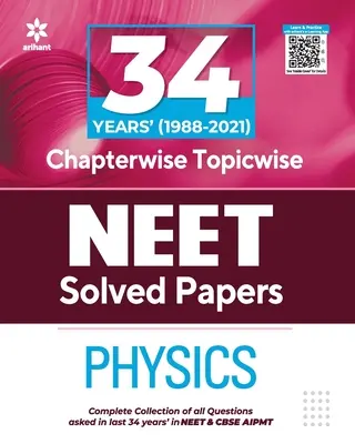 34 lata Rozwiązania rozdziałowe NEET Physics 2022 - 34 Years Chapterwise Solutions NEET Physics 2022