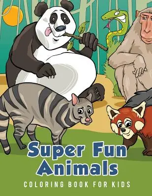 Kolorowanka z super zabawnymi zwierzętami dla dzieci - Super Fun Animals Coloring Book for Kids