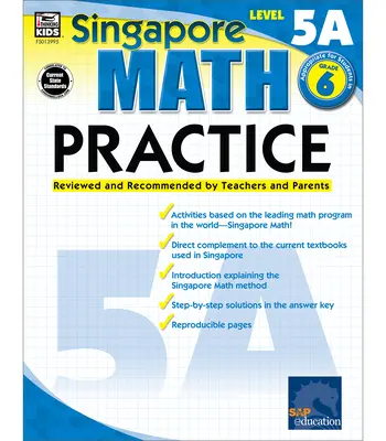 Ćwiczenia matematyczne, klasa 6: sprawdzone i zalecane przez nauczycieli i rodziców - Math Practice, Grade 6: Reviewed and Recommended by Teachers and Parents