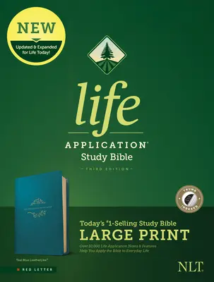 NLT Life Application Study Bible, wydanie trzecie, duży druk (skóropodobne, kolor turkusowy, z indeksem) - NLT Life Application Study Bible, Third Edition, Large Print (Leatherlike, Teal Blue, Indexed)