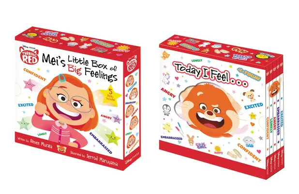 Disney/Pixar Turning Red: Małe pudełko wielkich uczuć Mei (w zestawie 5 książek) - Disney/Pixar Turning Red: Mei's Little Box of Big Feelings (5 Books Included)