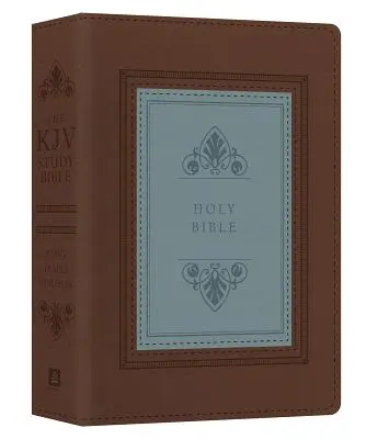 Biblia do studiowania KJV - duży druk - z indeksem [teal Inlay] - The KJV Study Bible - Large Print - Indexed [teal Inlay]