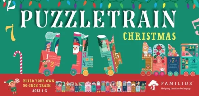 Puzzletrain: Puzzle świąteczne 26 elementów - Puzzletrain: Christmas 26-Piece Puzzle