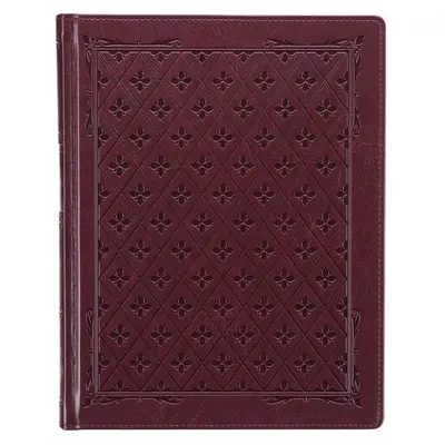 Biblia Święta KJV, Biblia do robienia notatek w dużym formacie, twarda oprawa ze sztucznej skóry - wersja Króla Jakuba, bordowa - KJV Holy Bible, Large Print Note-Taking Bible, Faux Leather Hardcover - King James Version, Burgundy