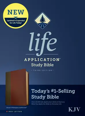 KJV Life Application Study Bible, wydanie trzecie (czerwona litera, skóropodobna, brąz/mahoń) - KJV Life Application Study Bible, Third Edition (Red Letter, Leatherlike, Brown/Mahogany)
