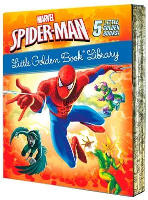 Spider-Man Little Golden Book Library (Marvel): Spider-Man!; Uwięziony przez Zielonego Goblina; Wielkie zamrożenie!; Wysokie napięcie!; Noc sępa! - Spider-Man Little Golden Book Library (Marvel): Spider-Man!; Trapped by the Green Goblin; The Big Freeze!; High Voltage!; Night of the Vulture!