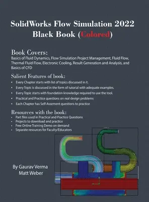 SolidWorks Flow Simulation 2022 Czarna książka (kolorowa) - SolidWorks Flow Simulation 2022 Black Book (Colored)