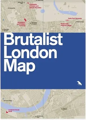 Brutalistyczna mapa Londynu - Przewodnik po brutalistycznej architekturze w Londynie - wydanie 2 - Brutalist London Map - Guide to Brutalist architecture in London - 2nd edition