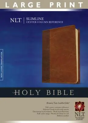 Slimline Center Column Reference Bible-NLT-Large Print