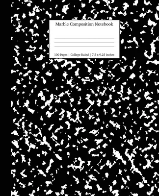 Marble Composition Notebook College Ruled: Zeszyty z czarnym marmurem, przybory szkolne, zeszyty do szkoły - Marble Composition Notebook College Ruled: Black Marble Notebooks, School Supplies, Notebooks for School