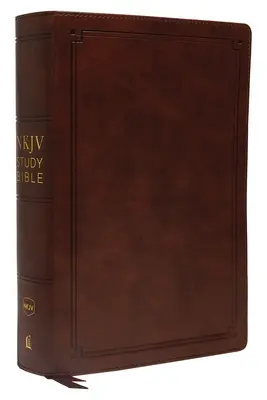 Biblia do studiowania NKJV, imitacja skóry, brązowa, wydanie z czerwonymi literami, wygodny druk: Kompletne źródło do studiowania Słowa Bożego - NKJV Study Bible, Imitation Leather, Brown, Red Letter Edition, Comfort Print: The Complete Resource for Studying God's Word